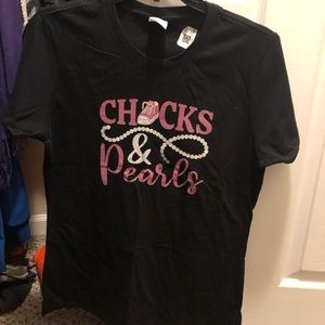 Chucks and Pearls t shirt